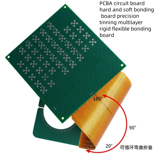 PCBA circuit board hard and soft bonding board precision tinning multilayer rigid flexible bonding board 