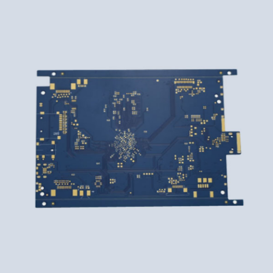 6-layer blue solder mask through-hole PCB board