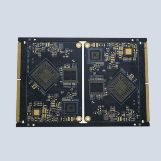 ​8-layer PCB circuit board with gold fingers, blind, and buried vias